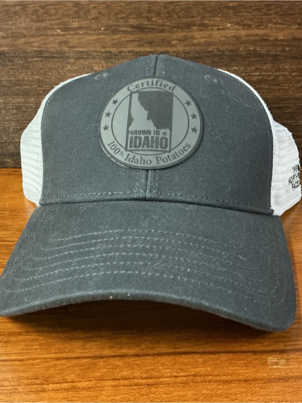 The North Face 100% Certified Idaho Potatoes Gray Snap Back Trucker Cap One Size